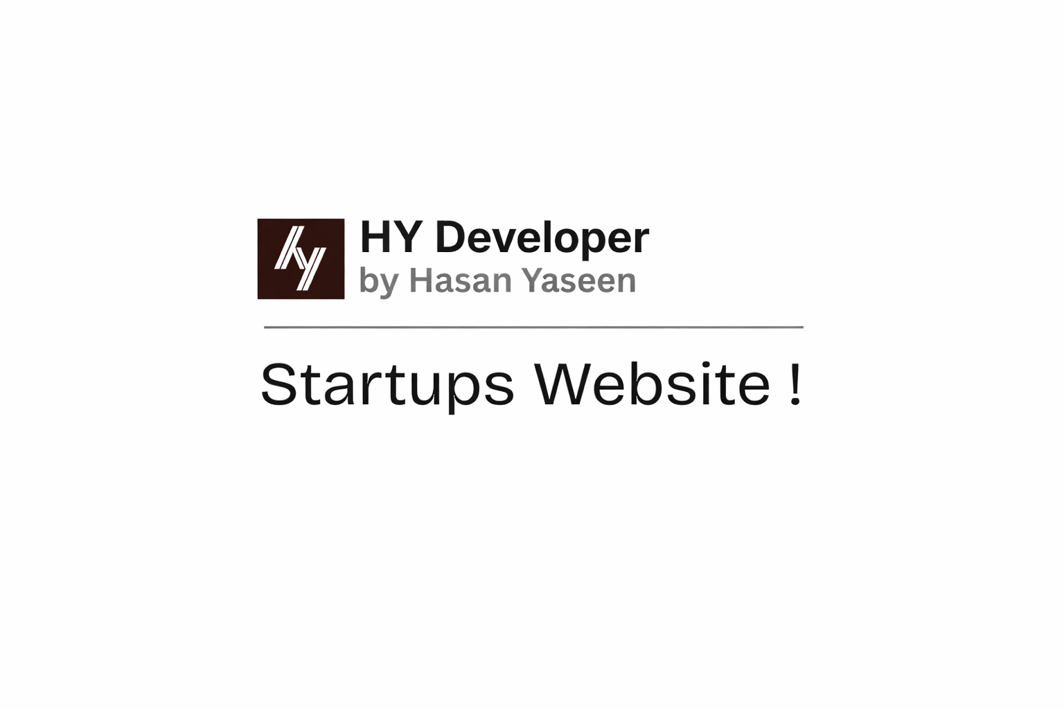 Startup Website